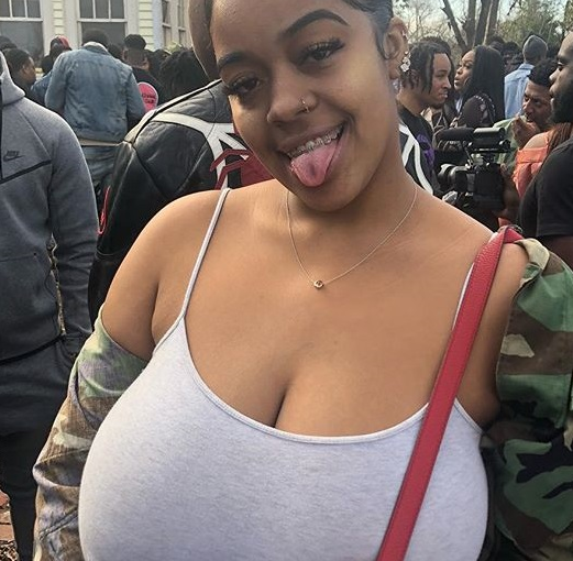 Busty black teen