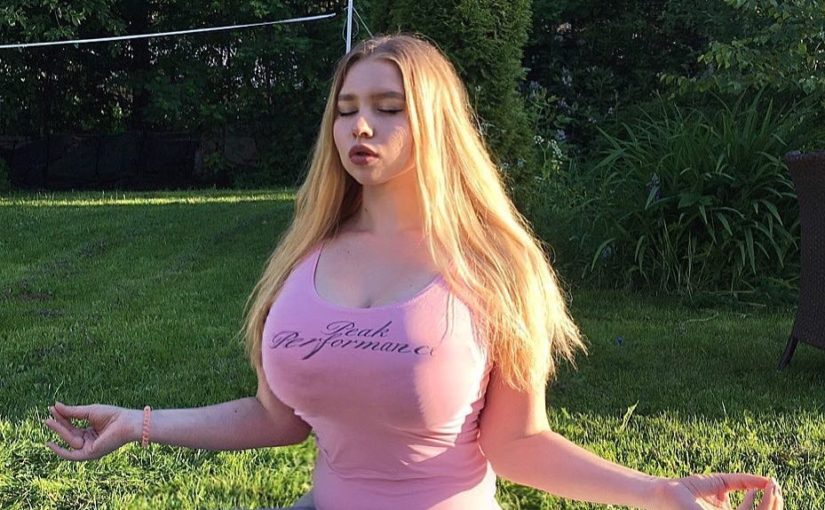 Teen with very big tits